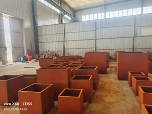 Grands jardinières rectangulaires à l'extérieur jardinières en métal de jardin bon marché parc grands pots de plantes à vendre - Product Image 3