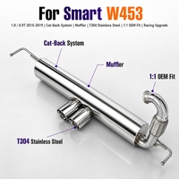 Sistema de Escape Catback para Mercedes Benz Smart W453 453 1.0 0.9T 2015-2019, Silenciador de Acero Inoxidable de Alto Rendimiento para Carreras
