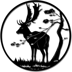 Décoration murale moderne en métal découpé au laser en forme d'éléphant pour la maison et les anniversaires - Product Image 1