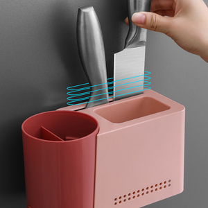Wholesale Home Kitchen Silverware Flatware Caddy Holder <b>Storage</b> <b>Basket</b> Self Adhesive <b>Wall</b> Mounted Cutlery - Product Image 3