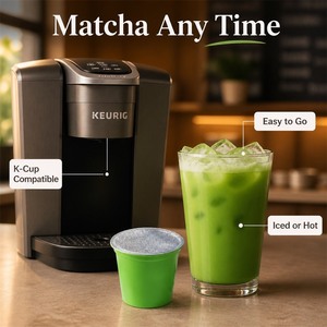 Capsules de Matcha Latte – Boîte de 10 dosettes de thé vert crémeux et onctueux <span class=keywords><strong>pour</strong></span> machine à café individuelle – Approvisionnement en gros - Product Image 6