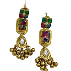 Conjunto de collar étnico tradicional bellamente elaborado para mujeres y niñas para ropa de festival de boda - Product Image 2