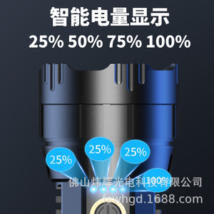 <b>Flashlight</b> <b>Rechargeable</b> 12000mAh Aluminum Alloy Long Range Outdoor Home Use - Product Image 5