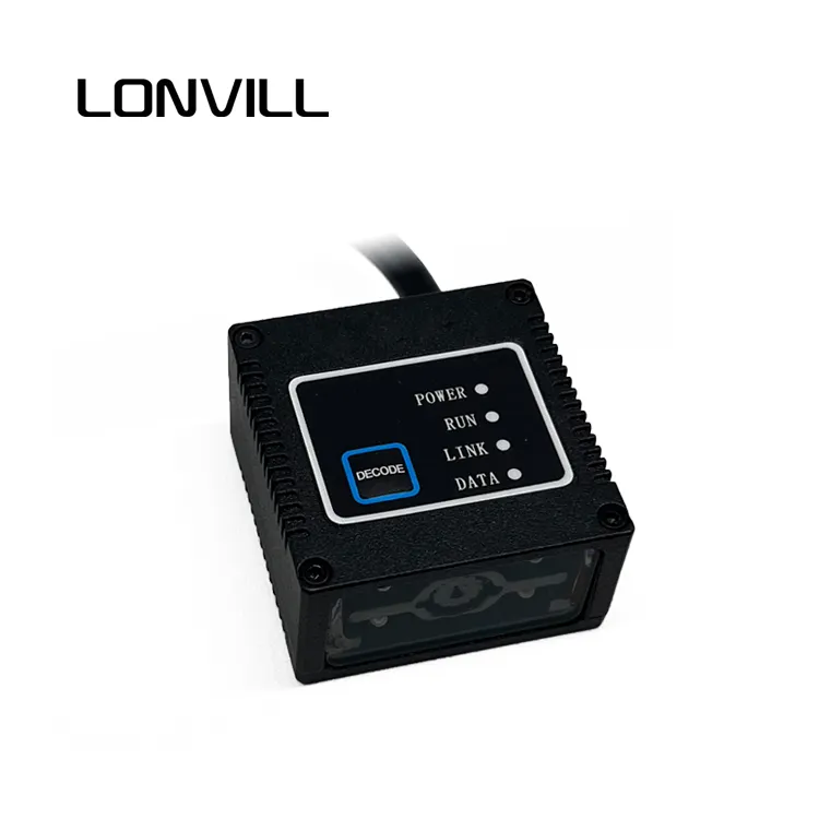 LONVILL Industrial DPM PCB Code 2D Scanner Ethernet QR Scanner di codici a barre TCP IP supporto fisso Scanner di codici a barre