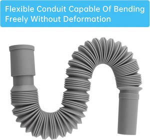 Tubería de drenaje telescópica universal tipo S, flexible, de plástico, con desodorante, para fregaderos, lavabos y piscinas, venta al por mayor - Product Image 6