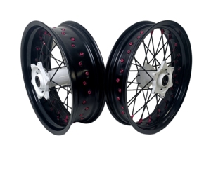 Ruedas Supermoto de 17 Pulgadas para EXC SXF XC-W TPI <span class=keywords><strong>125</strong></span> 250 300 450 500, Bujes de Aleación de Aluminio CNC, Llantas de Carreras Motard, Mejora de Durabilidad - Product Image 2