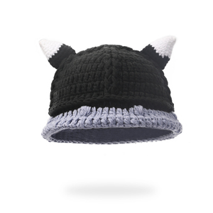 Handmade Dành Cho Người Lớn Mùa Đông Viking Knit <span class=keywords><strong>Hat</strong></span> Với Sừng Vui <span class=keywords><strong>Barbarian</strong></span> Beanie Cap Handmade Crochet Cho Du Lịch - Product Image 2