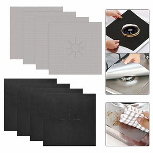 แผ่นรองกันเปื้อนเตาแก๊ส PTFE แบบใช้ซ้ำได้ สำหรับป้องกันเตาบาร์บีคิว ทำความสะอาดครัว - Product Image 2