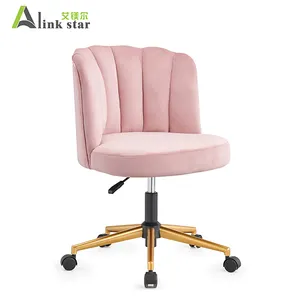 Chaise de bureau en velours, mobilier de luxe pivotante ajustable, pour le maquillage, la maison ou le bureau