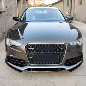 New 2008-2016 Audi A5 Front Bumper <strong>RS5</strong> Carbon Fiber Look Diffuser <strong>Spoiler</strong> with Clips - Product Image 2