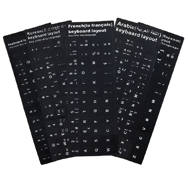 Russian Spanish English French Letters PC Laptop Computer Keyboard Stickers Japanese Stickers