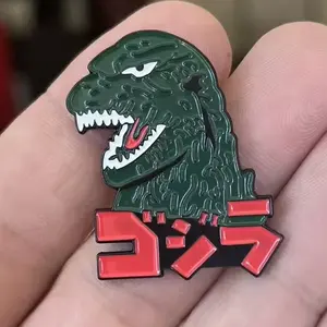 Épingle en émail Godzilla personnalisable épinglettes en métal artisanat LOGO Design