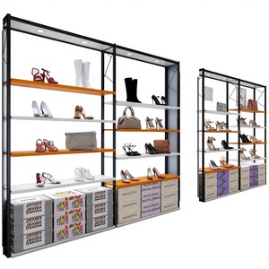 Exhibidores de Madera para Tiendas, Estantes para Zapatos, Decoración Interior de Tiendas de Zapatos, Muebles para Exhibición de Calzado - Product Image 1