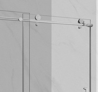 Porte de douche coulissante simple à vendre, cloison de salle de bain, porte de douche sans cadre pour baignoire