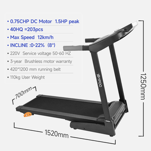 <span class=keywords><strong>Tapis</strong></span> roulant multifonctionnel avec bande <span class=keywords><strong>de</strong></span> <span class=keywords><strong>course</strong></span> large <span class=keywords><strong>de</strong></span> 0 % à <span class=keywords><strong>22</strong></span> %, vitesse <span class=keywords><strong>de</strong></span> 0,8 à 12 <span class=keywords><strong>km</strong></span>/<span class=keywords><strong>h</strong></span> - Product Image 3