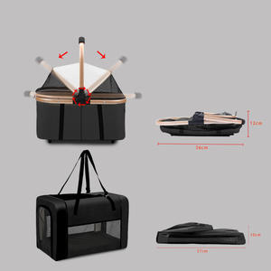 <span class=keywords><strong>Poussette</strong></span> <span class=keywords><strong>double</strong></span> pour chien <span class=keywords><strong>Poussette</strong></span> de luxe à 4 roues pour chat pour grand petit chien Multicouche Grand espace Détachable Séparable - Product Image 3