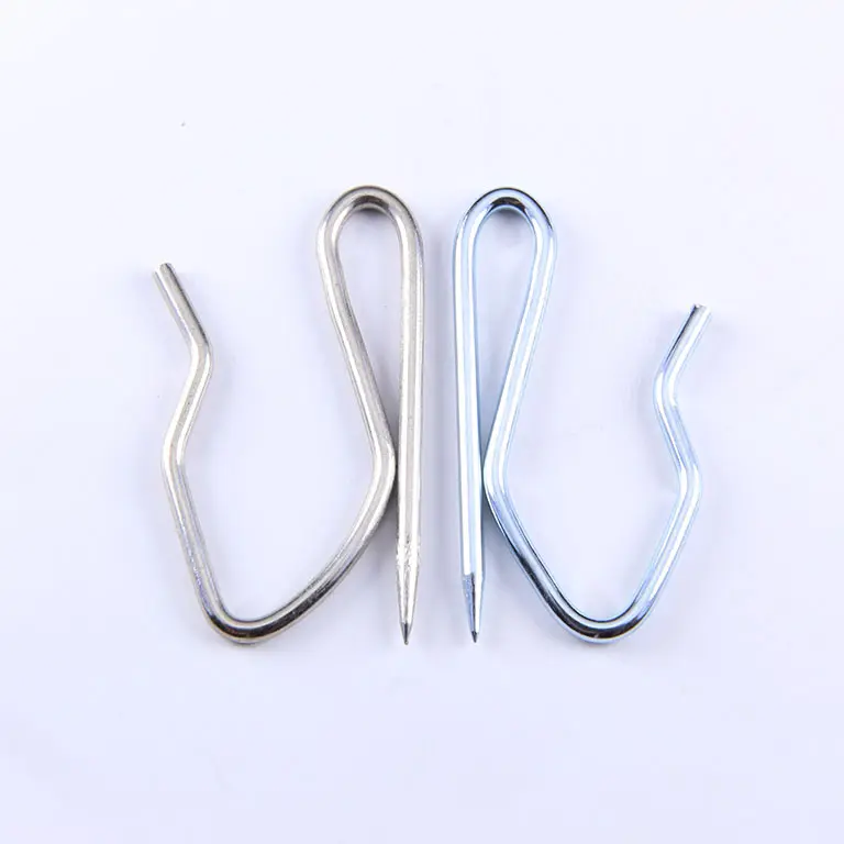 Pin-on Hook Steel 28.1*15.4 Or 33.8*18.3mm Self Unique Curtain Hook Maker hospital curtain