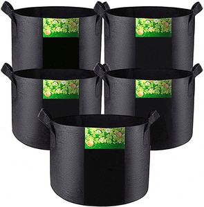Muestras Gratis, Paquete de 5 Bolsas de Cultivo de Fieltro de 5, 7, 10, 15, 25, 30 y 100 Galones, Macetas de Tela Gruesa de 300g con Asas - Product Image 1