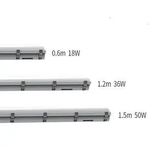 趋势产品2024新品发光二极管管18w线性管状夹具IK08 100lm毫米/瓦非腐蚀性板条灯
