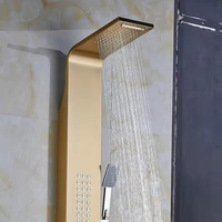 Colonne de douche multifonctionnelle avec robinet mélangeur cascade et panneau de douche LED