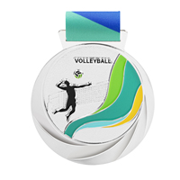 Fabrication sur mesure de médailles de sport de volleyball, de gymnastique et de course sans minimum de commande
