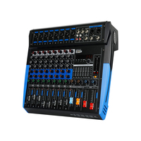 Console de Mixage DJ Professionnelle GMC-KM8, Table Sonore à 8 Canaux, Enregistrement USB-B, 256 Effets DSP, Alimentation Fantôme 48V