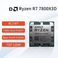 AMD CPU R7 7800X3D CPUs for AMD R Yzen 7 7800X3D 4.2 GHz 8-Core 16-Thread New Gaming Processor 96M Socket AM5 Without Cooler Fan
