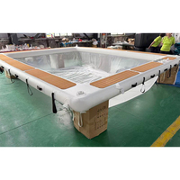 Plataforma Flotante Inflable Comercial Personalizada con Red para Yates, Mar, Lago y Piscina