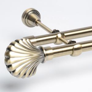 Starcoco — tringle à rideau en métal, tube en fer forgé en alliage d'aluminium, finition de fenêtre de <span class=keywords><strong>baie</strong></span>, prix d'usine - Product Image 2