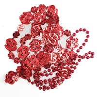Collier Statement Unisexe en Perles de Quartz Plastique Style Bohème pour la Fête de l'Indépendance, Carnaval et Célébrations Festives