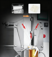 Machine de remplissage de sacs verticale entièrement automatique, petite, efficace et pratique, machine de remplissage et d'emballage de collations alimentaires à grande vitesse