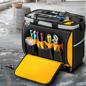 Durable Portable Electrician's Universal Storage <b>Canvas</b> Zipper Closure Tool Bag Made of Durable Polyester for Repair Use - Product Image 4
