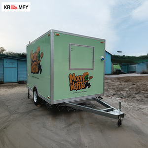 Carrito de Comida Móvil de un Solo Eje, Remolcable, para Venta Ambulante en Calle, para Dulces y Papas Fritas - Product Image 4