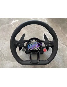 Volant de voiture en cuir et fibre de carbone, <span class=keywords><strong>prix</strong></span> de gros usine, pour Audi A3 A4L A5 A6L A7 Q8 TT R8 - Product Image 6