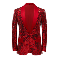 Vestes de costume pour hommes avec paillettes, sequins, boutons, pour soirée, danse, veste de soirée, costume de mariage, blazer pour homme, costume formel pour gentleman