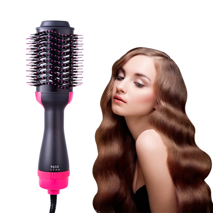 One Step Negative Ion Hair Dryer Volume Hair Styler Hot Air Brush Blow Dryer Hair Curling 3 in 1 Hot Air Brush