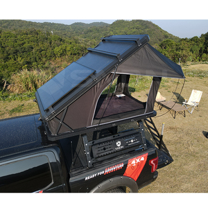 SNDN Tienda de Campaña de Techo Rígida de Aluminio para Coche, Gran Espacio para 4 Personas, con Bisagras en X, Lona de Techo SD10-15-1 1. Carcasa Rígida - Product Image 2