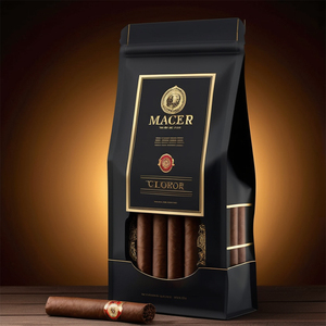 Tùy chỉnh in ấn xì gà tạo độ ẩm đáy phẳng Pouch nhựa mùi bằng chứng Ziplock cigarillo bao bì du lịch xì gà Humidor Túi - Product Image 2