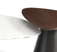 Ensemble de table à manger ronde en aluminium Wabi-Sabi moderne et portable avec chaises en métal pour petites cuisines, meubles de salle à manger