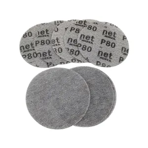 50 PCS 5" Inch 125mm Mirka Autonet Mesh Sandpaper Abrasive Grid Dust Free Sanding Discs Net Sandpaper Anti-blocking 80-800Grit