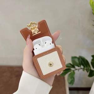 เคสหูฟังดีไซเนอร์สำหรับ Apple airpods Pro 2เคสสไตล์หรูหราสำหรับ Gen2 <span class=keywords><strong>Gen3</strong></span>เคสหนัง PU - Product Image 4