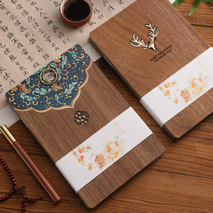 Cuaderno Personalizado Estilo Chino Simple, Nuevo Juego de Madera de Alta Gama con Caja de Regalo, Logotipo Personalizable, Taza Aislada, Diario A5 de Alta Estética - Product Image 4
