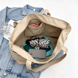 Sacs fourre-tout promotionnels en toile de coton vierge personnalisables avec logo imprimé, réutilisables, pour cadeaux en gros, sacs écologiques - Product Image 2