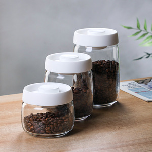 Contenitore <span class=keywords><strong>Sottovuoto</strong></span> per Caffè da 500ml, 900ml, 1200ml - Barattolo in <span class=keywords><strong>Vetro</strong></span> Borosilicato <span class=keywords><strong>di</strong></span> Alta Qualità per Caffè Macinato, Chicchi e Cereali - Product Image 2
