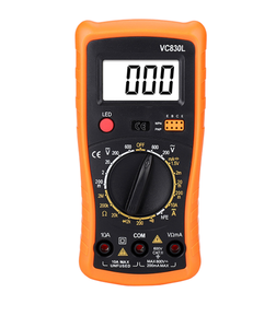 Multimètre numérique VC830L AC/DC 600V Ampèremètre Volt Ohmmètre Testeur Écran LCD Rétroéclairage Portable Affichage 4 chiffres Classe de précision 0,1 - Product Image 1