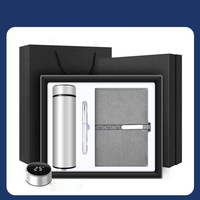 Ensemble cadeau d'affaires de luxe personnalisé, thermos intelligent sous vide de 450 ml, carnet A5 uni, stylo en métal fait main à encre noire, neuf