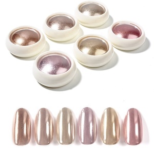 6 pots/ensemble poudre à <span class=keywords><strong>ongles</strong></span> chromée or Rose effet miroir manucure Pigment paillettes poussière <span class=keywords><strong>pour</strong></span> bricolage Nail Art <span class=keywords><strong>déco</strong></span> 6 applicateurs d'ombre à paupières - Product Image 2