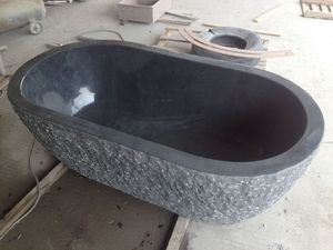 <span class=keywords><strong>Baignoire</strong></span> <span class=keywords><strong>en</strong></span> pierres naturelles, <span class=keywords><strong>granit</strong></span> <span class=keywords><strong>noir</strong></span> - Product Image 2