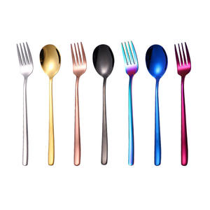 Cuchara de Acero Inoxidable 304 Estilo Coreano, Cuchara Larga para Postre, Color Dorado, Diseño Sólido, para Adultos - Product Image 4