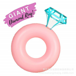 <b>Inflatable</b> Diamond <b>Ring</b> Swimming <b>Ring</b> Pink 120cm Environmentally Friendly Pvc <b>Adult</b> Water Toy Resort Hotel Use - Product Image 5